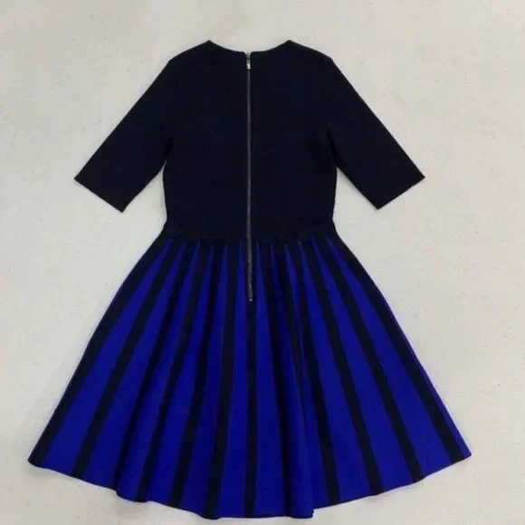 Ted Baker London Salyee Ribbed Scalloped Trim Knit Skater Dress NWOT S - Picture 6 of 9